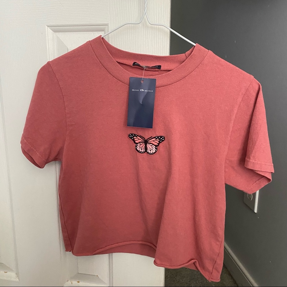 Brandy Melville Butterfly Crop Top